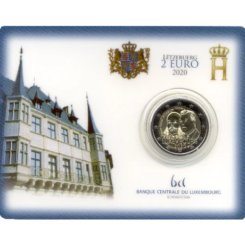 Moneda de 2 Euros Conmemorativos de Luxemburgo 2020 - Príncipe Henri d'Orange-Nassau - Coincard - Foto 1