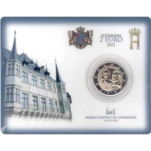 Moneda de 2 Euros Conmemorativos de Luxemburgo 2021 - Gran Duque Juan - Coincard - Foto 1