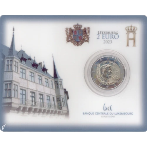 Moneda de 2 Euros Conmemorativos de Luxemburgo 2023 - Admisión del Gran Duque Enrique en el Comité Olímpico Internacional - Coincard - Foto 1