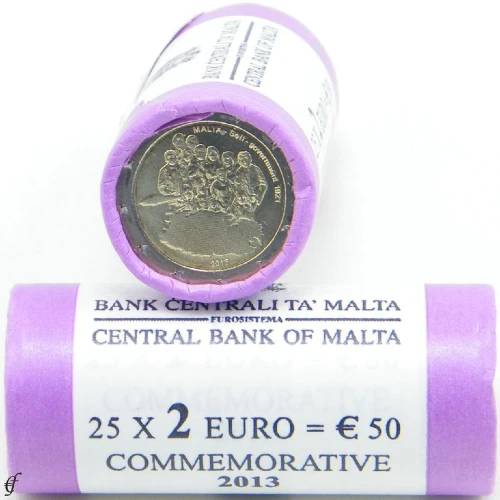 Moneda de 2 Euros Conmemorativos de Malta 2013 - Autogobierno en 1921 - Rollo - Foto 1