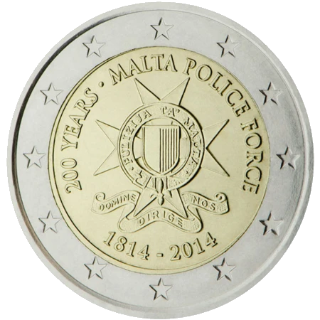 Moneda de 2 Euros Conmemorativos de Malta 2014 - Policía de Malta