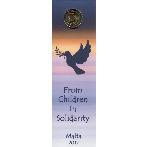 Moneda de 2 Euros Conmemorativos de Malta 2017 - Solidaridad y Paz - Coincard - Foto 1