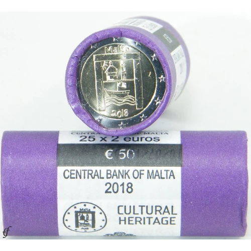 Moneda de 2 Euros Conmemorativos de Malta 2018 - Patrimonio Cultural - Rollo - Foto 1