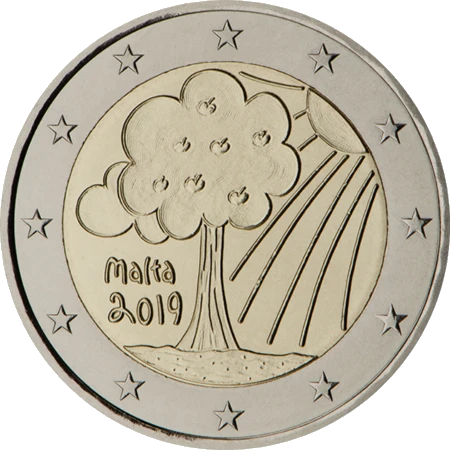 Moneda de 2 Euros Conmemorativos de Malta 2019 - Naturaleza y Medio Ambiente