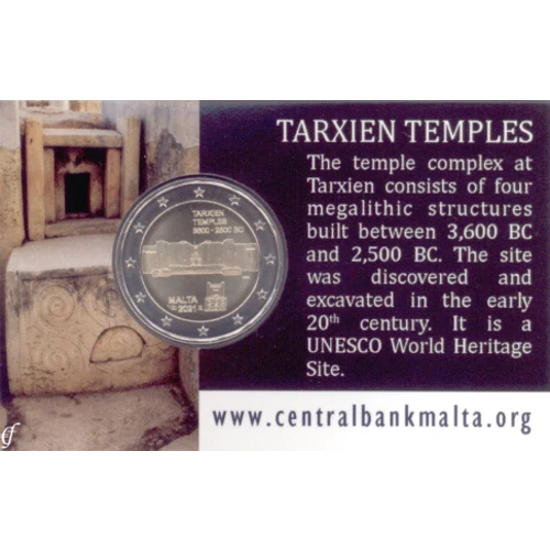 Moneda de 2 Euros Conmemorativos de Malta 2021 - Templos de Tarxien - Coincard - Foto 1