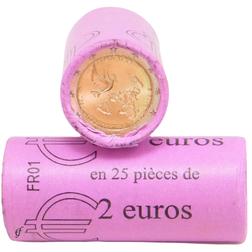 Moneda de 2 Euros Conmemorativos de Mónaco 2013 - 20 Aniversario de la Adhesión de Mónaco en la Organización de Naciones Unidas - Rollo - Foto 1