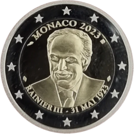 Moneda de 2 Euros Conmemorativos de Mónaco 2023 - Príncipe Rainiero III