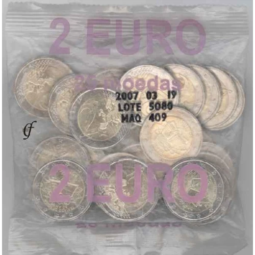 Moneda de 2 Euros Conmemorativos de Portugal 2007 - Tratado de Roma - Bolsa - Foto 1