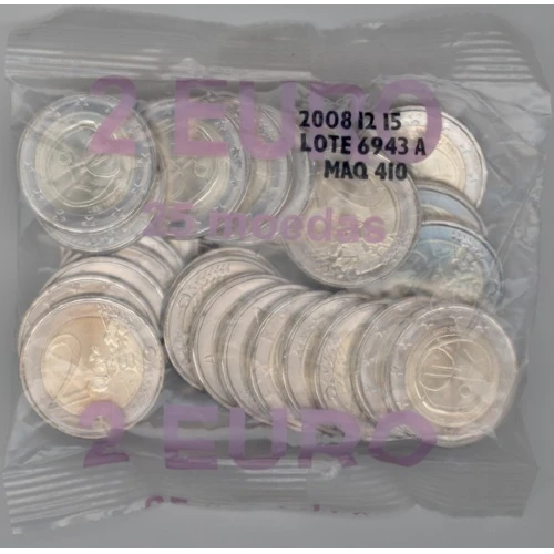 Moneda de 2 Euros Conmemorativos de Portugal 2009 - Unión Económica y Monetaria - Bolsa - Foto 1