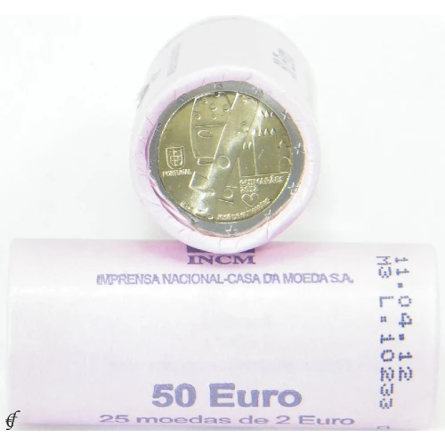 Moneda de 2 Euros Conmemorativos de Portugal 2012 - Guimarães Capital Europea de la Cultura - Rollo - Foto 1