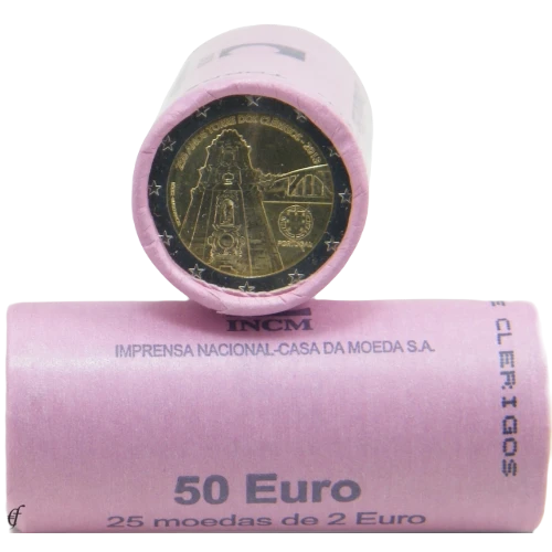 Moneda de 2 Euros Conmemorativos de Portugal 2013 - Torre dos Clérigos - Rollo - Foto 1