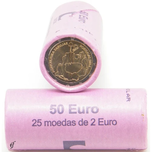 Moneda de 2 Euros Conmemorativos de Portugal 2014 - Año Internacional de la Agricultura Familiar - Rollo - Foto 1