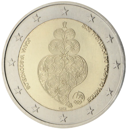 Moneda de 2 Euros Conmemorativos de Portugal 2016 - Equipo Portugués en los Juegos Olímpicos de Río 2016