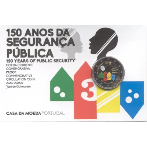 Moneda de 2 Euros Conmemorativos de Portugal 2017 - Polícia de Segurança Pública - Coincard Proof Coloreada - Foto 1