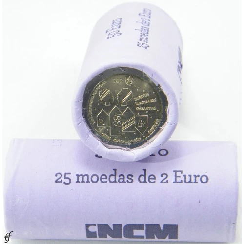Moneda de 2 Euros Conmemorativos de Portugal 2017 - Polícia de Segurança Pública - Rollo - Foto 1