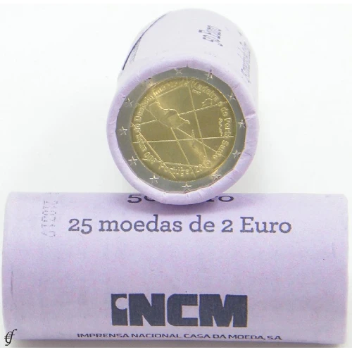 Moneda de 2 Euros Conmemorativos de Portugal 2019 - Descubrimiento de Madeira - Rollo - Foto 1