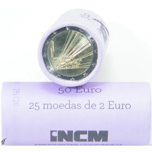 Moneda de 2 Euros Conmemorativos de Portugal 2021 - Presidencia Portuguesa del Consejo de la Unión Europea - Rollo - Foto 1