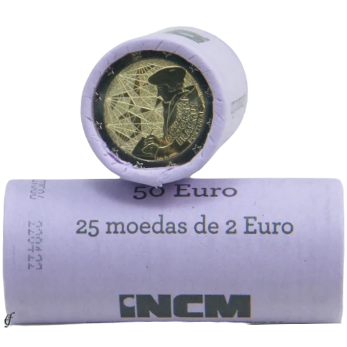 Moneda de 2 Euros Conmemorativos de Portugal 2022 - 35 Aniversario del Programa Erasmus - Rollo - Foto 1
