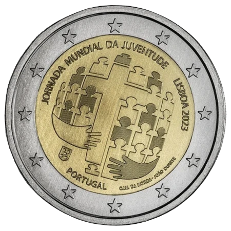 Moneda de 2 Euros Conmemorativos de Portugal 2023 - Jornada Mundial de la Juventud Lisboa 2023