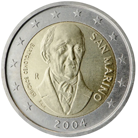 Moneda de 2 Euros Conmemorativos de San Marino 2004 - Bartolomeo Borghesi