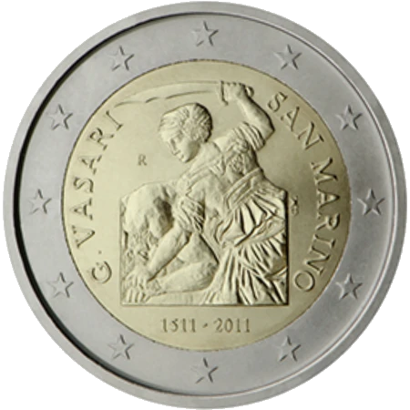 Moneda de 2 Euros Conmemorativos de San Marino 2011 - Giorgio Vasari