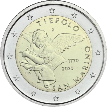 Moneda de 2 Euros Conmemorativos de San Marino 2020 - Giambattista Tiepolo