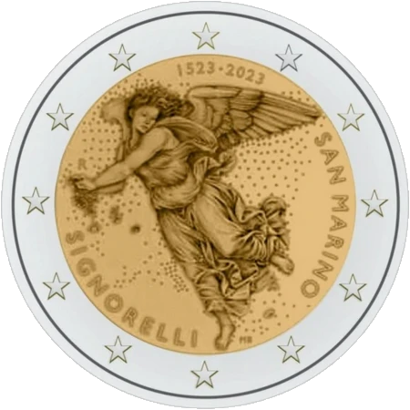 Moneda de 2 Euros Conmemorativos de San Marino 2023 - Luca Signorelli
