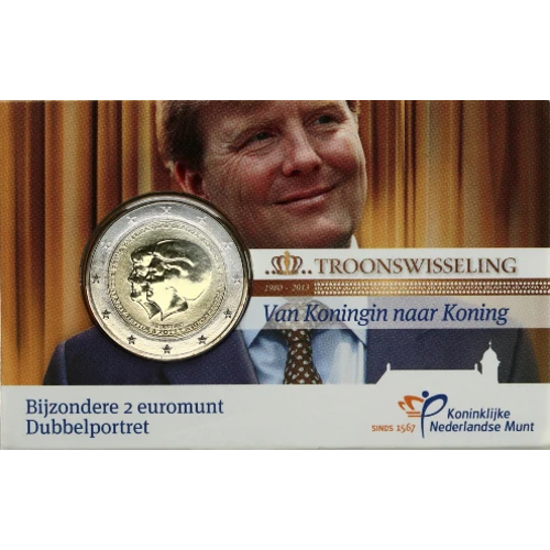 Moneda de 2 Euros Conmemorativos de los Países Bajos 2013 - Abdicación de la Reina Beatriz - Coincard Sin Circular - Foto 1