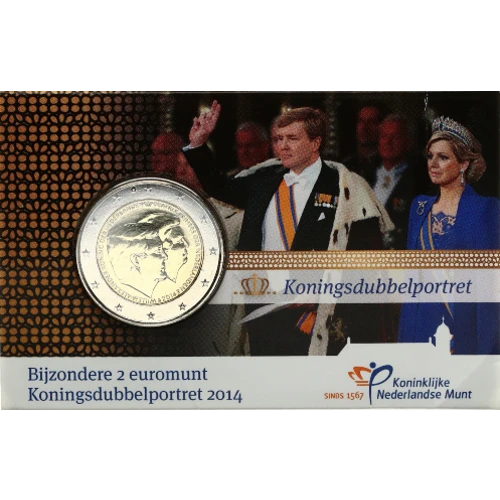 Moneda de 2 Euros Conmemorativos de los Países Bajos 2014 - Ascensión al Trono del Rey Guillermo Alejandro - Coincard Sin Circular - Foto 1
