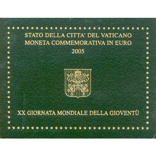 Moneda de 2 Euros Conmemorativos del Vaticano 2005 - XX Jornada Mundial de la Juventud - Cartera Flor de Cuño - Foto 1