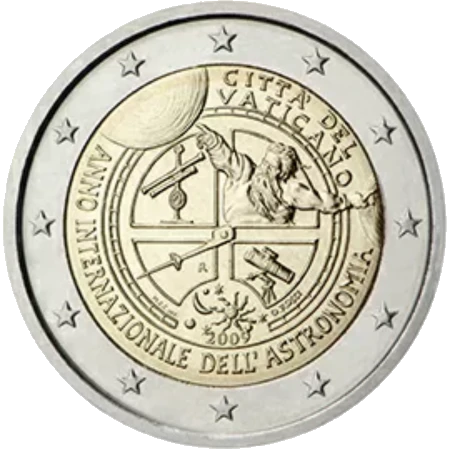 Moneda de 2 Euros Conmemorativos del Vaticano 2009 - Año Mundial de la Astronomía