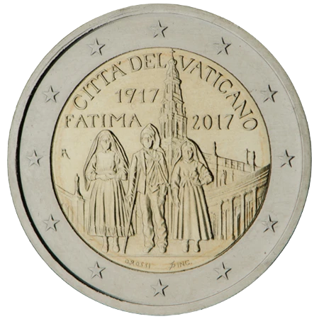 Moneda de 2 Euros Conmemorativos del Vaticano 2017 - Apariciones de Fátima