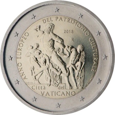 Moneda de 2 Euros Conmemorativos del Vaticano 2018 - Año Europeo del Patrimonio Cultural
