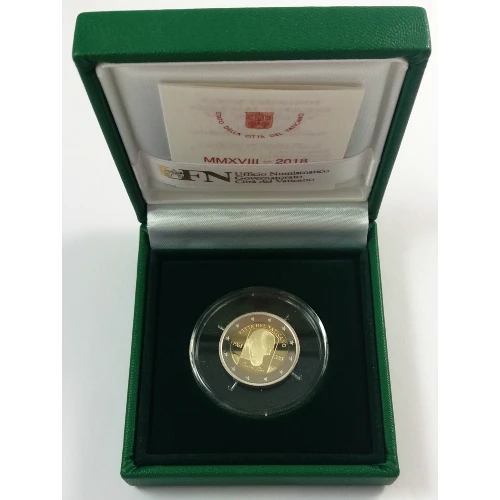 Moneda de 2 Euros Conmemorativos del Vaticano 2018 - Padre Pío - Estuche Proof - Foto 1