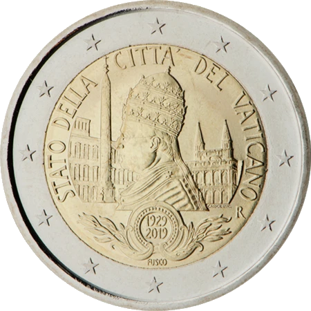 Moneda de 2 Euros Conmemorativos del Vaticano 2019 - Fundación del Estado del Vaticano