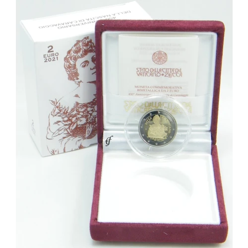 Moneda de 2 Euros Conmemorativos del Vaticano 2021 - Caravaggio - Estuche Proof - Foto 1