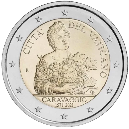 Moneda de 2 Euros Conmemorativos del Vaticano 2021 - Caravaggio