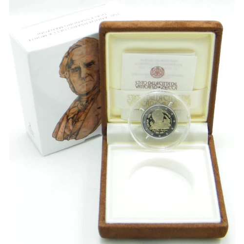 Moneda de 2 Euros Conmemorativos del Vaticano 2023 - Alessandro Manzoni - Estuche Proof - Foto 1