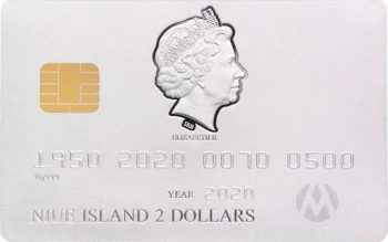 Niue - 2 Dólares 2020 - Tarjeta de Crédito - Anverso