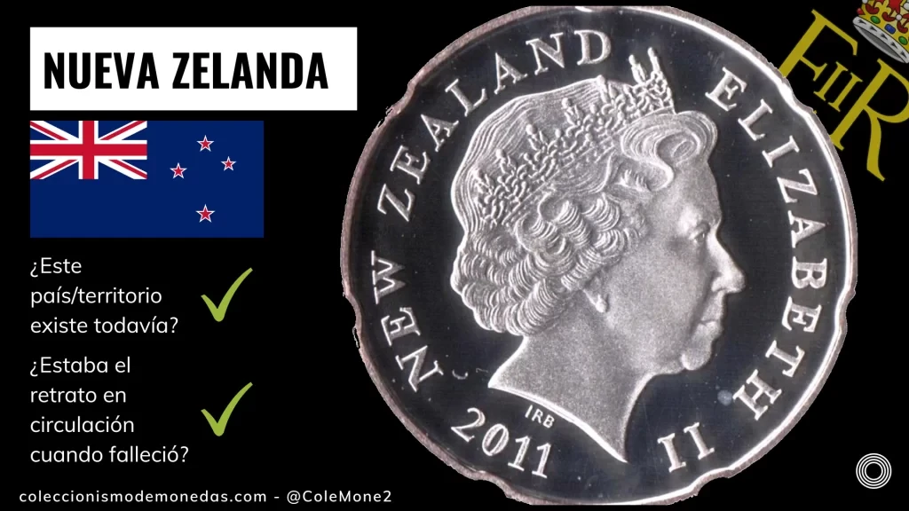Nueva Zelanda - Monedas con Busto de Isabel II