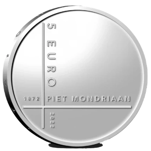 Países Bajos - 5 Euros 2022 - Mondrian - Anverso