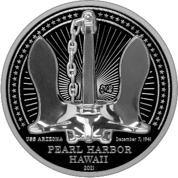 Palau - 10 Dólares 2021 - USS Arizona - Anverso