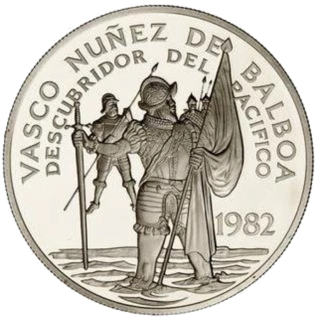 Panamá - 20 Balboas 1982 - Vasco Núñez de Balboa - Reverso