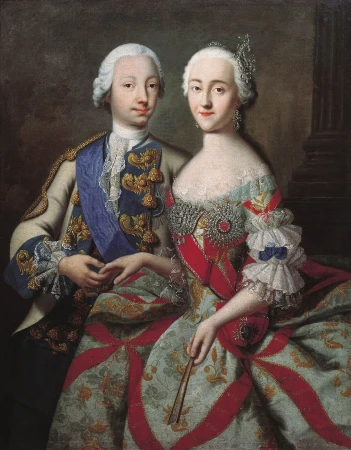 Pedro III y Catalina II, por Georg Cristoph Grooth