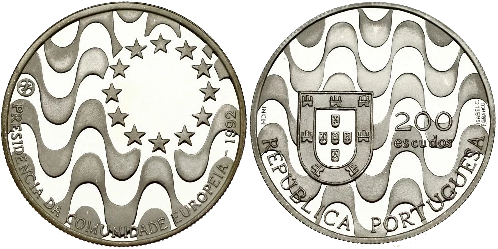 Portugal - 200 Escudos 1992 - Presidencia Portuguesa del Consejo de la Unión Europea