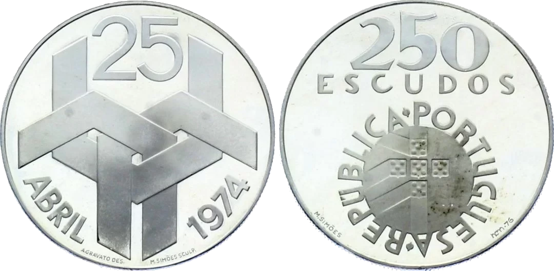Portugal - 250 Escudos 1976 - Revolución del 25 de Abril de 1974
