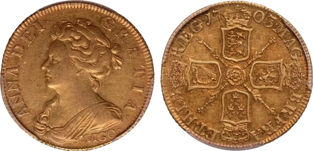 Reino Unido - 1 Guinea 1703 - Vigo