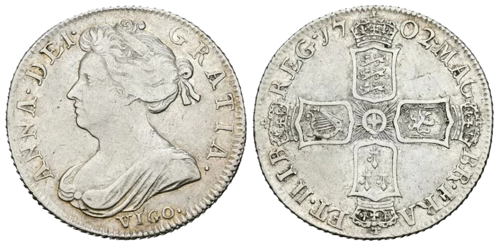 Reino Unido - 1 Shilling 1702 - Vigo