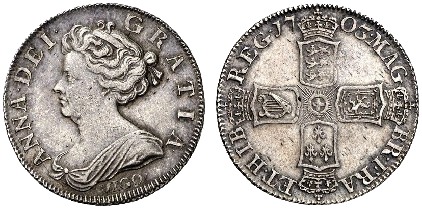 Reino Unido - 1 Shilling 1703 - Vigo