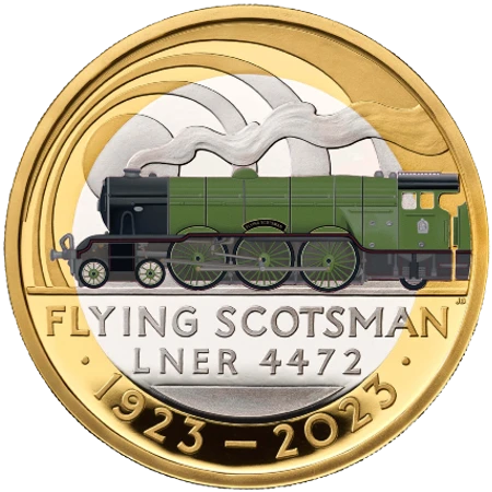 Reino Unido - 2 Libras 2023 - Fying Scotsman - Plata - Reverso